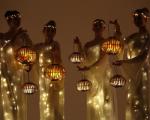 Greek lantern stilt walkers